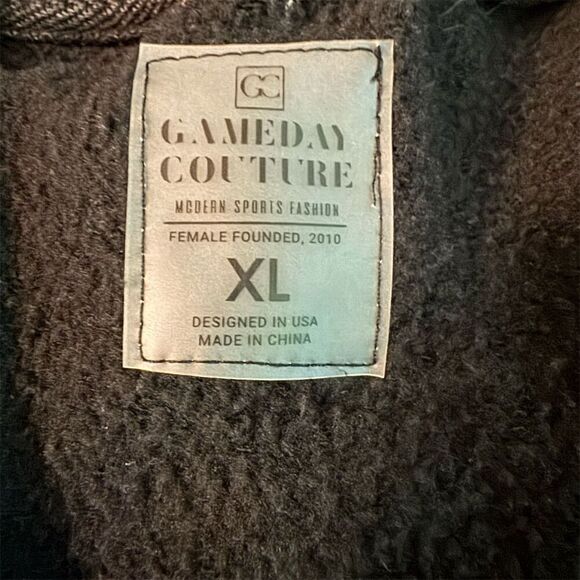 Philadelphia Eagles Oversized Crewneck Sweatshirt Black Fleece Size XL - Picture 3 of 8